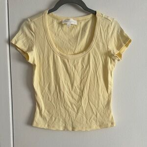 Sunny Yellow Women's Ribbed Tee